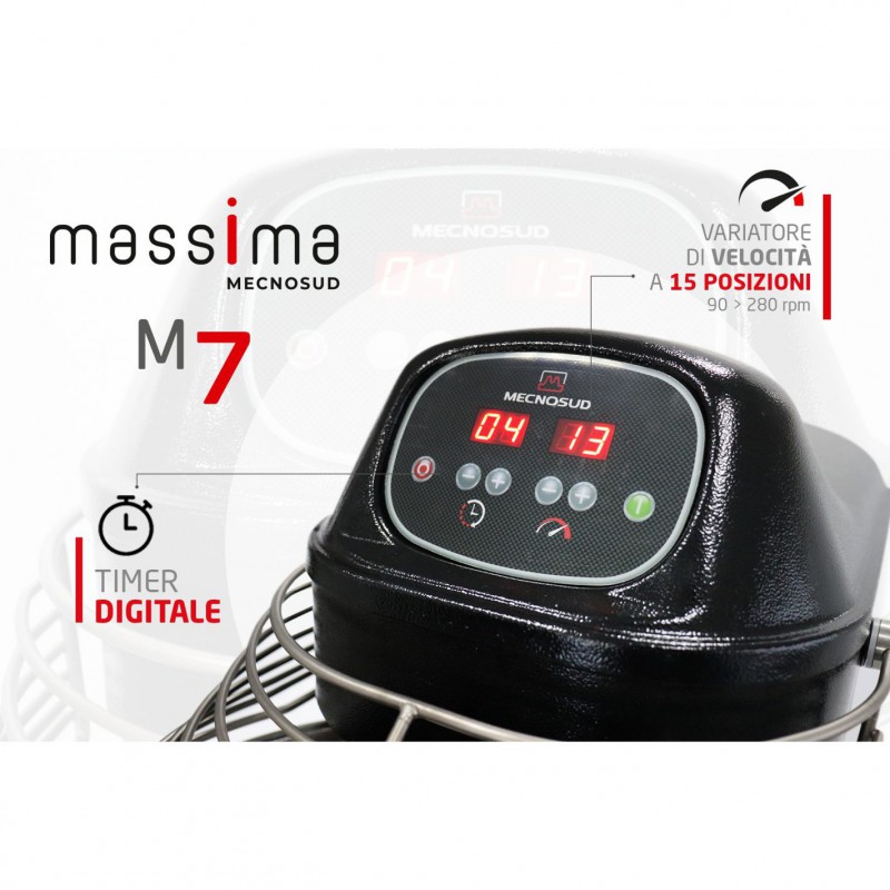 Mecnosud Massima M7 spiral mixer - Black