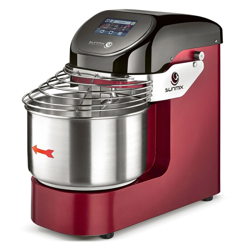 Spiral mixer Sunmix Easy Line 6 - 300RPM, REV, Touch, IR, LED - Red